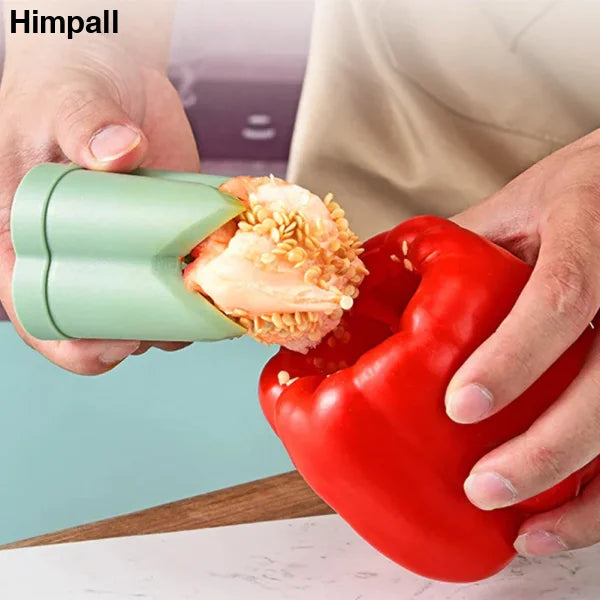 2-in-1 Fruit and Chili Pepper Corer Portable Seed Removing Tool