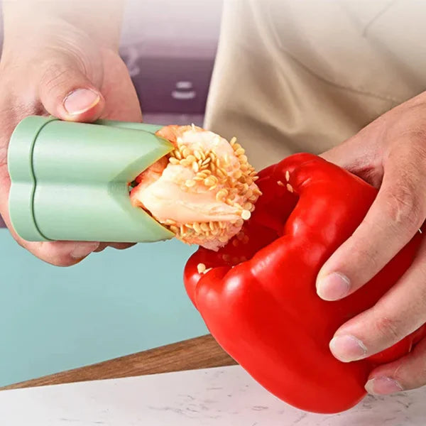 2-in-1 Fruit and Chili Pepper Corer Portable Seed Removing Tool - Himpall