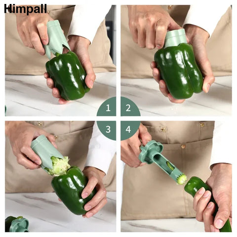 2-in-1 Fruit and Chili Pepper Corer Portable Seed Removing Tool