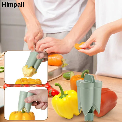 2-in-1 Fruit and Chili Pepper Corer Portable Seed Removing Tool