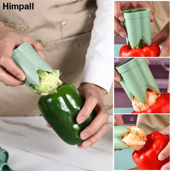 2-in-1 Fruit and Chili Pepper Corer Portable Seed Removing Tool