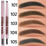 2 in1 Eyebrow pencil professional Cosmetics makeup for women 5 Colors Waterproof Eyebrow Tattoo brush Long Lasting