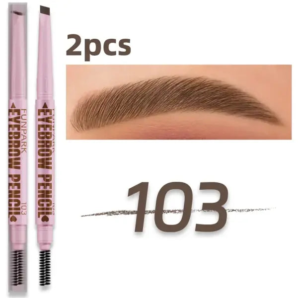 2 in1 Eyebrow pencil professional Cosmetics makeup for women 5 Colors Waterproof Eyebrow Tattoo brush Long Lasting
