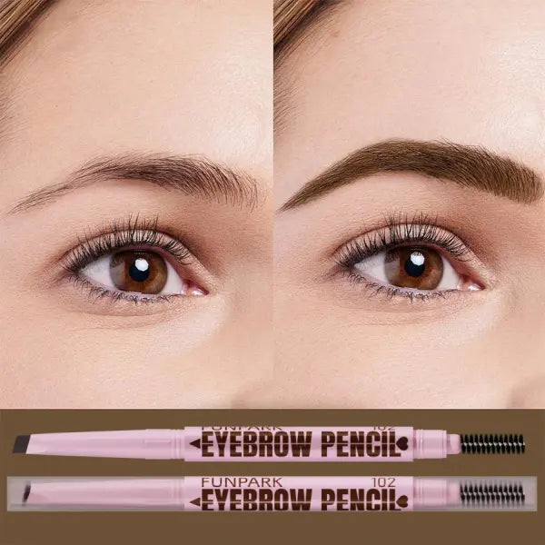 2 in1 Eyebrow pencil professional Cosmetics makeup for women 5 Colors Waterproof Eyebrow Tattoo brush Long Lasting