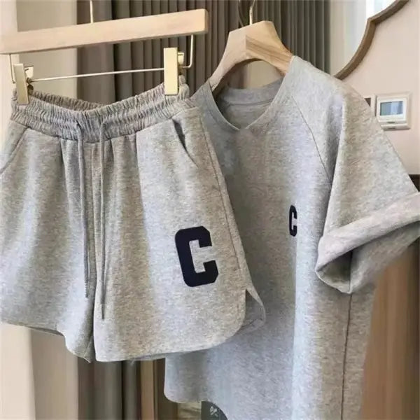 Women Summer Short Sleeve Pajama Set Plus Size Comfortable Sleepwear