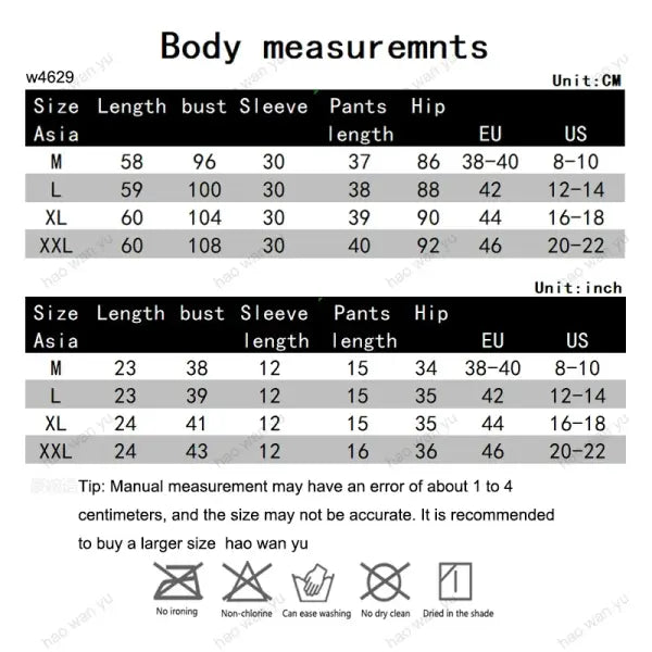 Women Summer Short Sleeve Pajama Set Plus Size Comfortable Sleepwear
