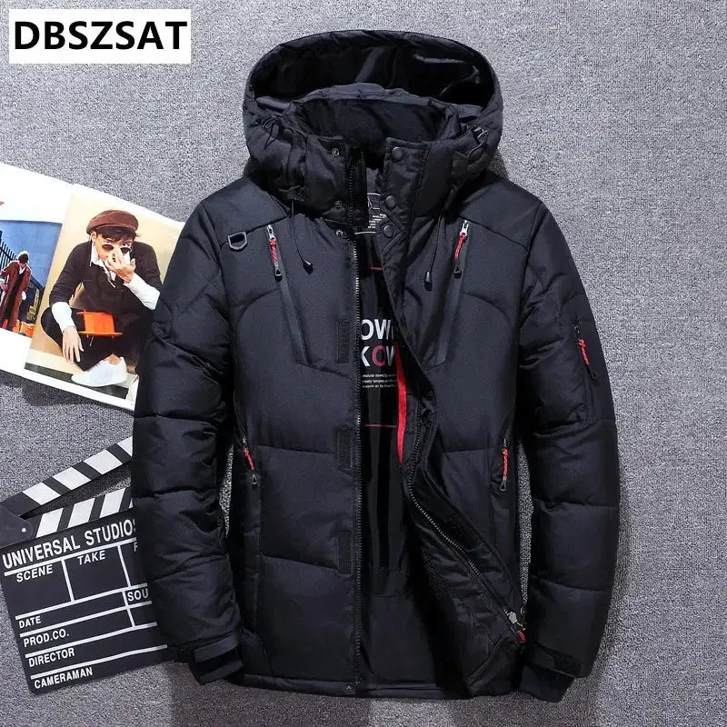 White Duck Down Parka Jacket Waterproof Warm Snow Winter Coat