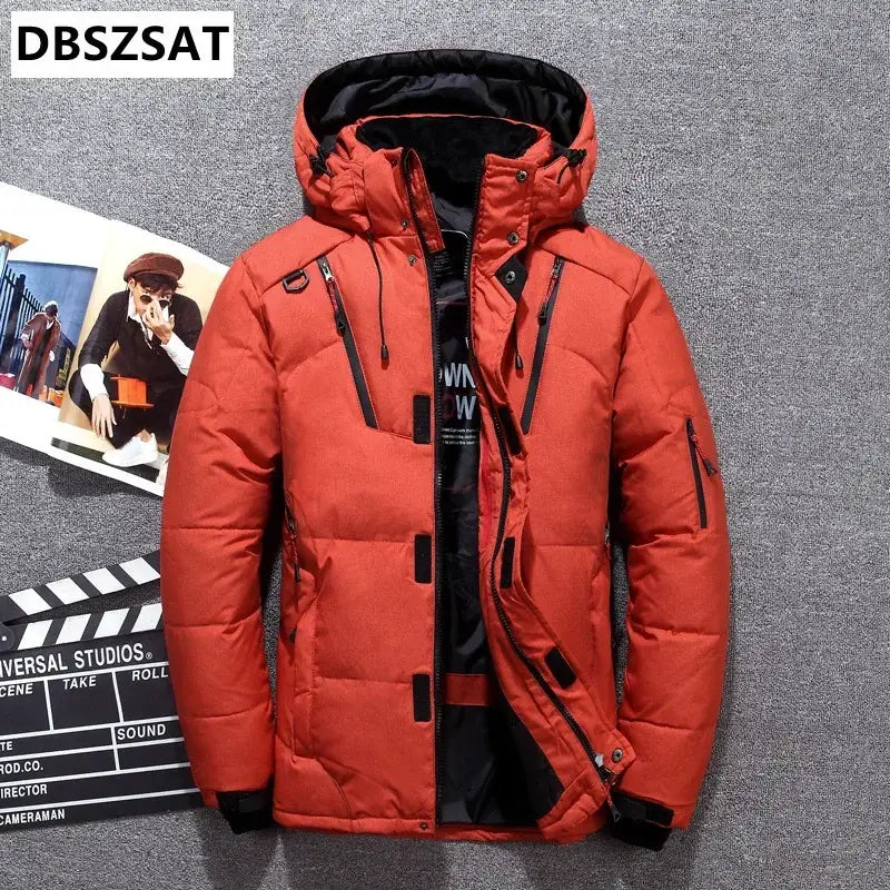 White Duck Down Parka Jacket Waterproof Warm Snow Winter Coat