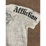 2000s Affliction Graphic Tee for Men – Grunge Wings Cotton T-Shirt Vintage Large Casual Shirt