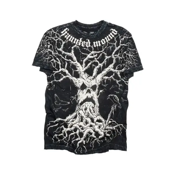 2000s Affliction Oversized Graphic T-Shirt for Men – Retro Punk Hip Hop Cotton Tee Short Sleeve Round Neck