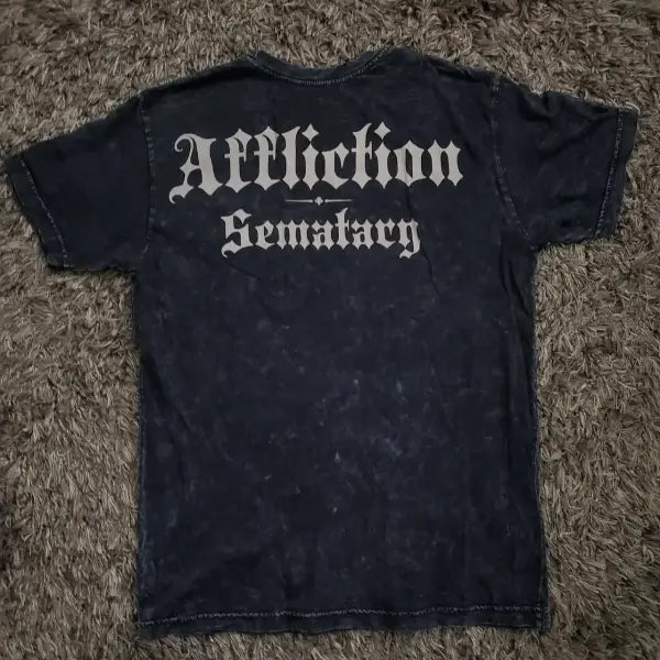 2000s Affliction Oversized Graphic T-Shirt for Men – Retro Punk Hip Hop Cotton Tee Short Sleeve Round Neck