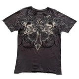 2000s American Skull Long Sleeve T-Shirt for Men – Gothic Oversized Casual Round Neck Top - affliction-7 / S