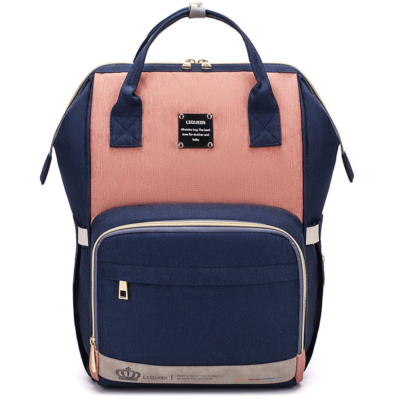 Mummy Maternity Bag - Orangepink navy