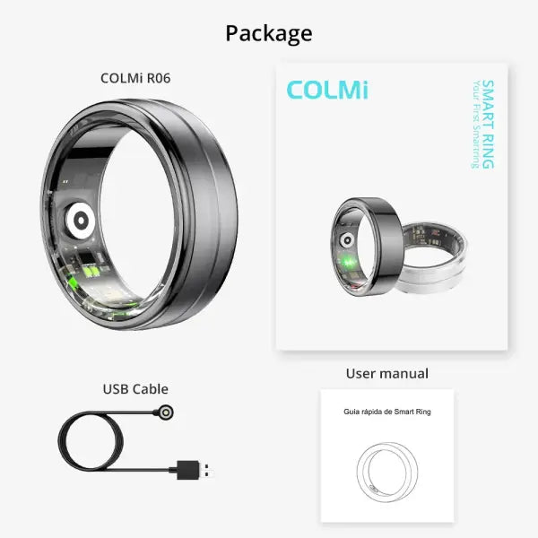 [2024] COLMI R06 Smart Ring Men Women Heart Rate and Blood Oxygen Monitor IP68 & 5ATM Waterproof Multi-sport Mode