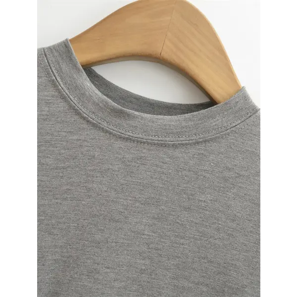 Women’s Slim Fit Short Sleeve T-Shirt – Solid Color Y2K Casual Fashion Top