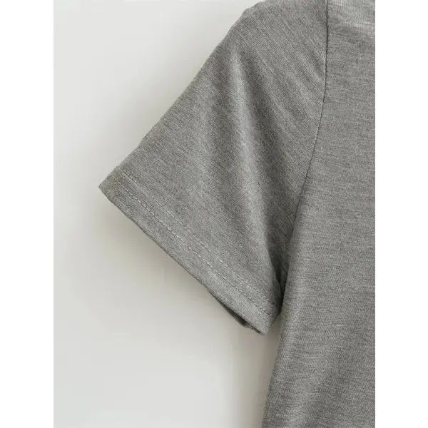 Women’s Slim Fit Short Sleeve T-Shirt – Solid Color Y2K Casual Fashion Top