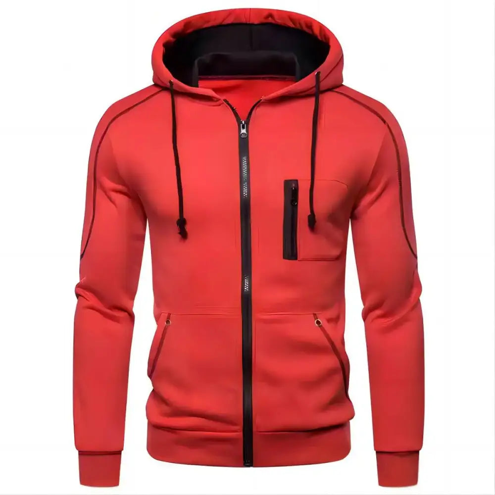 2024 New Men’s Hoodie Jacket Streetwear Long Sleeve Sweatshirts Zipper Hooded Pullover Male Sportswear Men Clothing