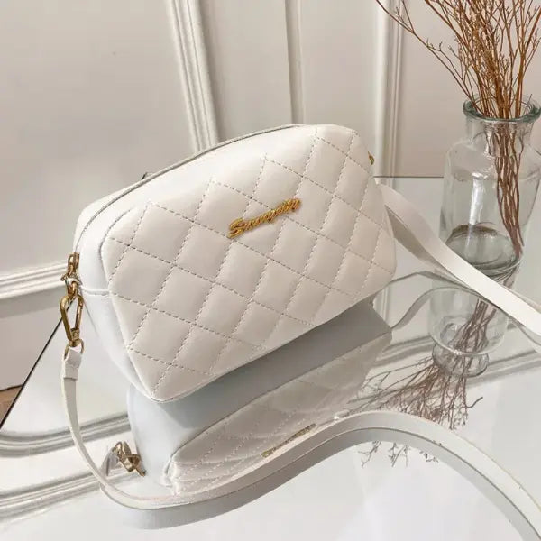 Tassel Small Messenger Bag Lingge Embroidery PU Leather Fashion Crossbody