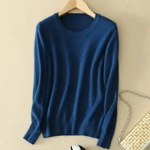 2025 Autumn Winter Sweater Women Long Sleeve O-neck Knit Tops Solid Slim Fit Bottoming Shirt Korean Fashion Pullovers