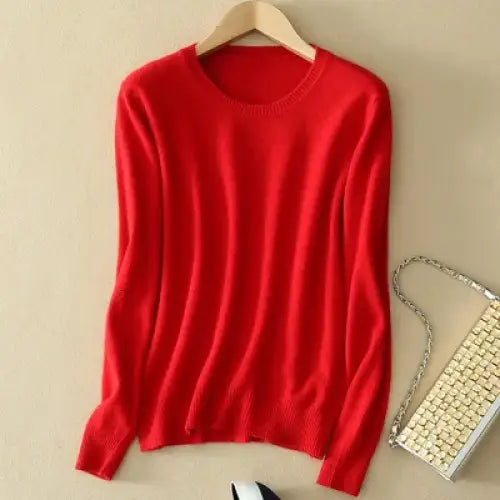 2025 Autumn Winter Sweater Women Long Sleeve O-neck Knit Tops Solid Slim Fit Bottoming Shirt Korean Fashion Pullovers