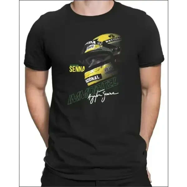 Ayrton Senna Formula 1 Graphic T-Shirt – Y2K Unisex Tee for Men & Women Gym & Casual Top - 6 / XXL