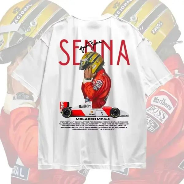 Ayrton Senna Formula 1 Graphic T-Shirt – Y2K Unisex Tee for Men & Women Gym & Casual Top - 2 / XXL