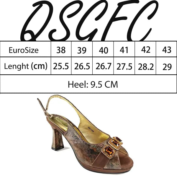 Green Peep Toe Women Heel Pumps Diamond Accents Italian Party Shoes Set