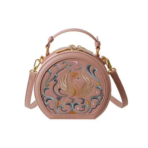 2025 Fashion PU Circular Crossbody Bag – Women's Zipper Handbag - Himpall