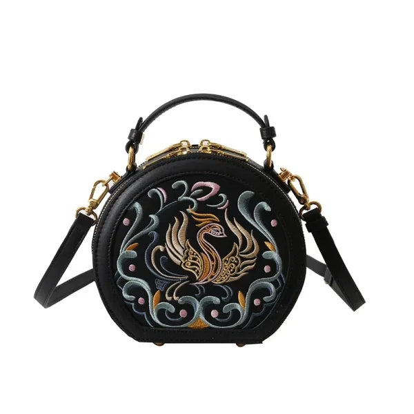 2025 Fashion PU Circular Crossbody Bag – Women's Zipper Handbag - Himpall