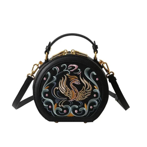 2025 Fashion PU Circular Crossbody Bag – Women's Zipper Handbag - Himpall