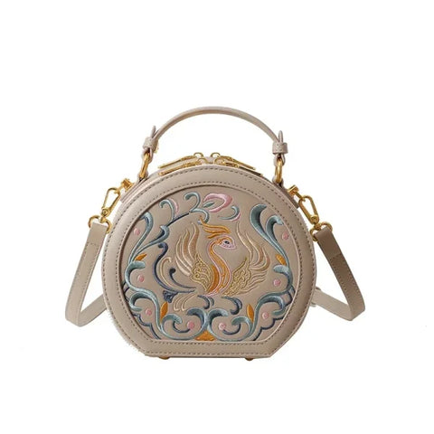 2025 Fashion PU Circular Crossbody Bag – Women's Zipper Handbag - Himpall