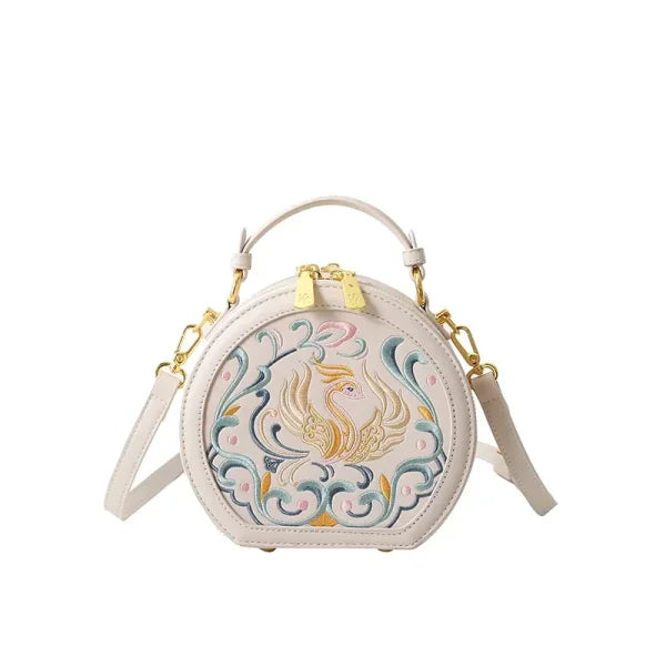 2025 Fashion PU Circular Crossbody Bag – Women's Zipper Handbag - Himpall