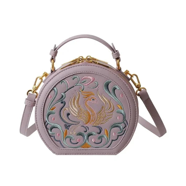 2025 Fashion PU Circular Crossbody Bag – Women's Zipper Handbag - Himpall