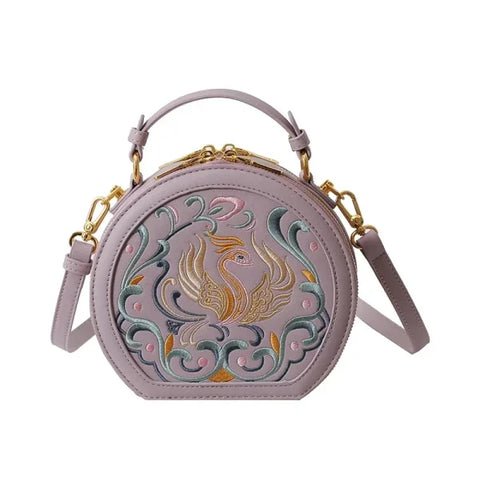 2025 Fashion PU Circular Crossbody Bag – Women's Zipper Handbag - Himpall