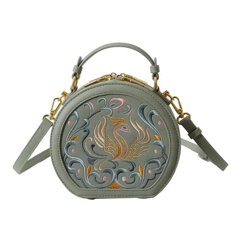 2025 Fashion PU Circular Crossbody Bag – Women's Zipper Handbag - Himpall