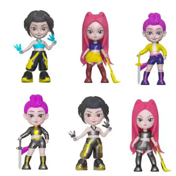 Hot Anime K-Pop Devil Hunter Vinyl Toy – Rumi Mira & Zoi Collectible Doll - 6pcs 1