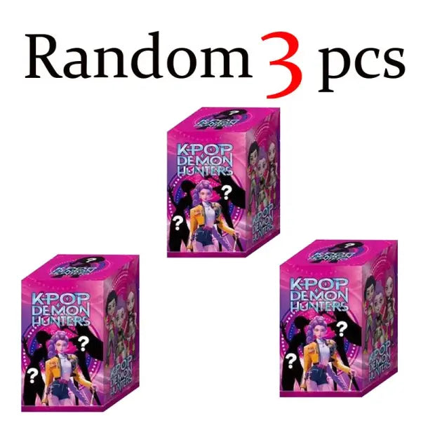 Hot Anime K-Pop Devil Hunter Vinyl Toy – Rumi Mira & Zoi Collectible Doll - Random 3 pcs