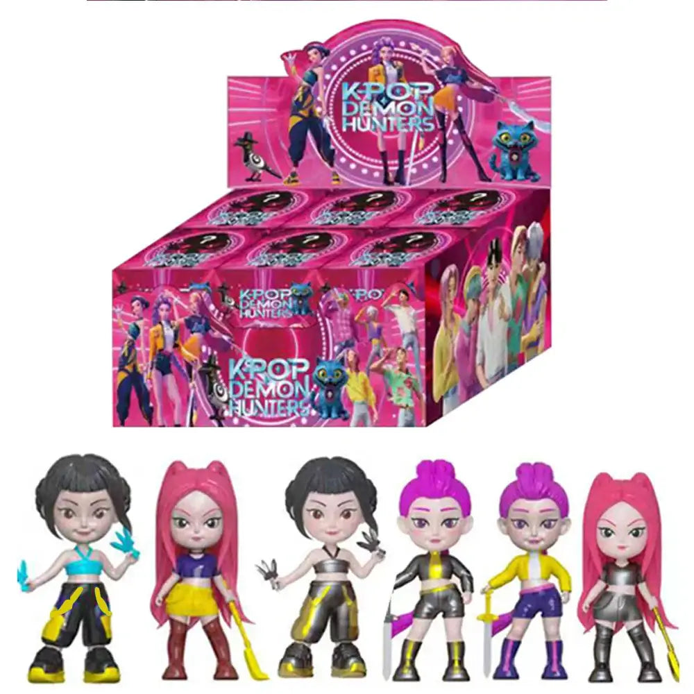 2025 Hot Anime KPop Devil Hunter Doll Vinyl Toy Rumi Mira Zoi Character Vinyl Mask Blind Box Ornament Toy Birthday Gift