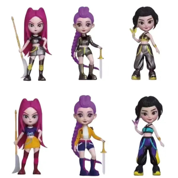 Hot Anime K-Pop Devil Hunter Vinyl Toy – Rumi Mira & Zoi Collectible Doll - 6pcs