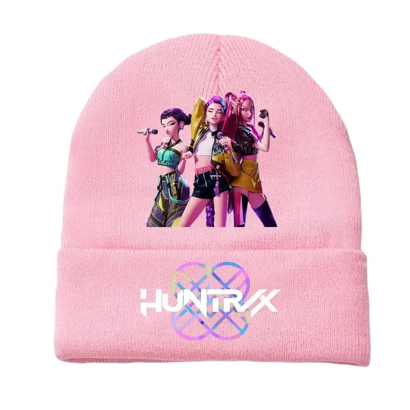 2025 K-pops Demons Hunters Knitted Hats Men Women’s Kawaii Hats Outdoor Warm Hat Anime Mira Rumi Zoey Cosplay Cap