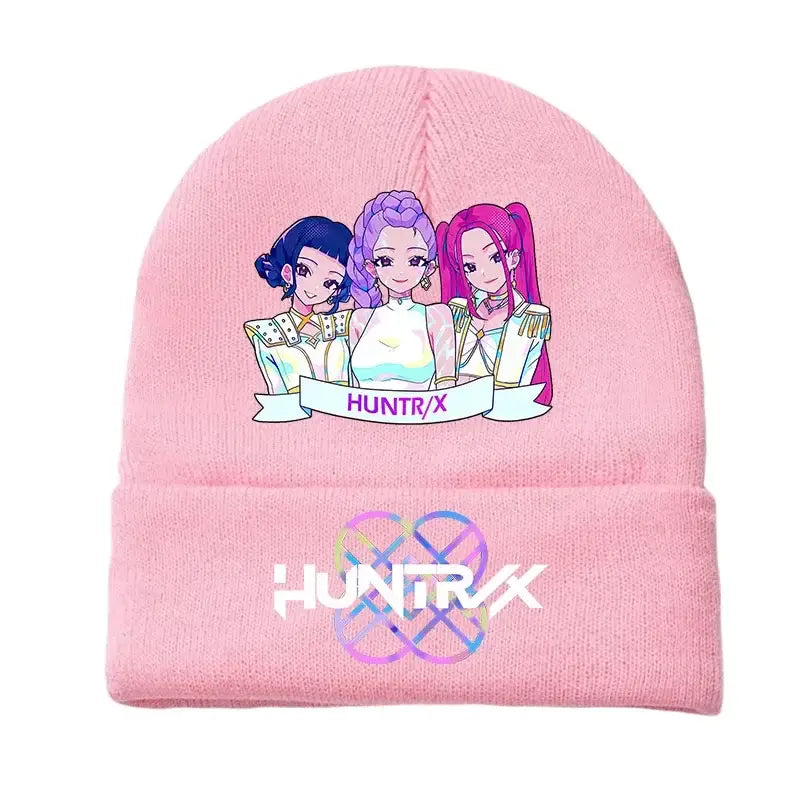2025 K-pops Demons Hunters Knitted Hats Men Women’s Kawaii Hats Outdoor Warm Hat Anime Mira Rumi Zoey Cosplay Cap