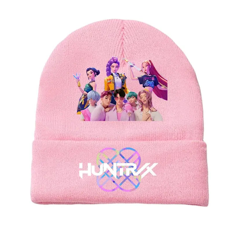 2025 K-pops Demons Hunters Knitted Hats Men Women’s Kawaii Hats Outdoor Warm Hat Anime Mira Rumi Zoey Cosplay Cap