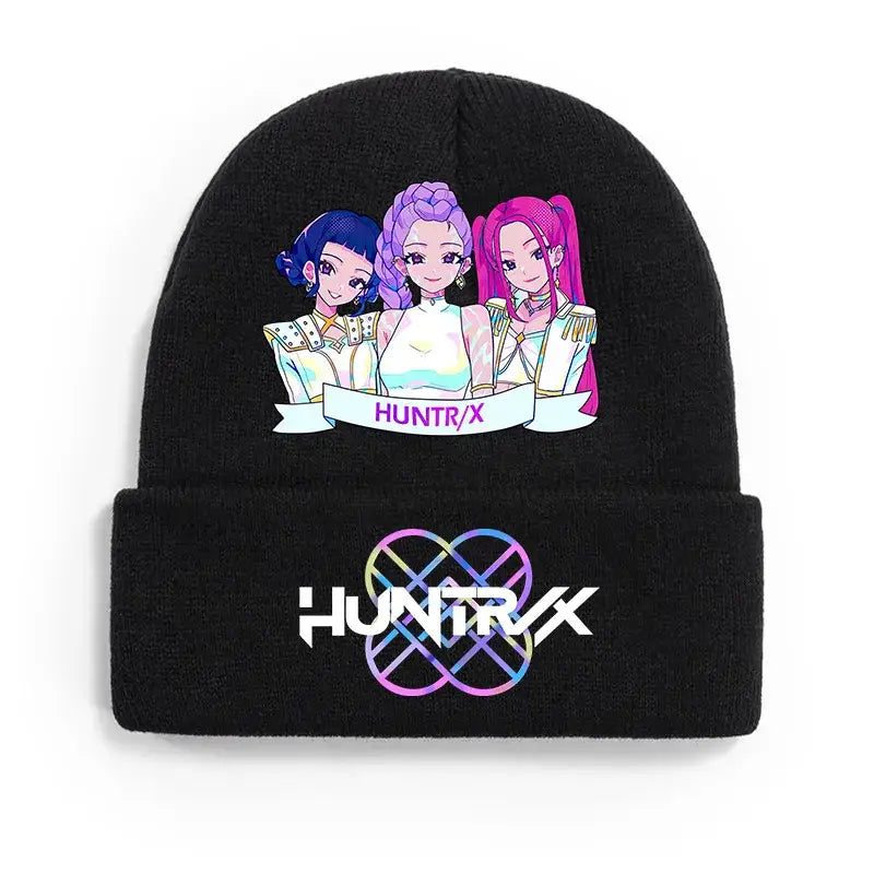 2025 K-pops Demons Hunters Knitted Hats Men Women’s Kawaii Hats Outdoor Warm Hat Anime Mira Rumi Zoey Cosplay Cap