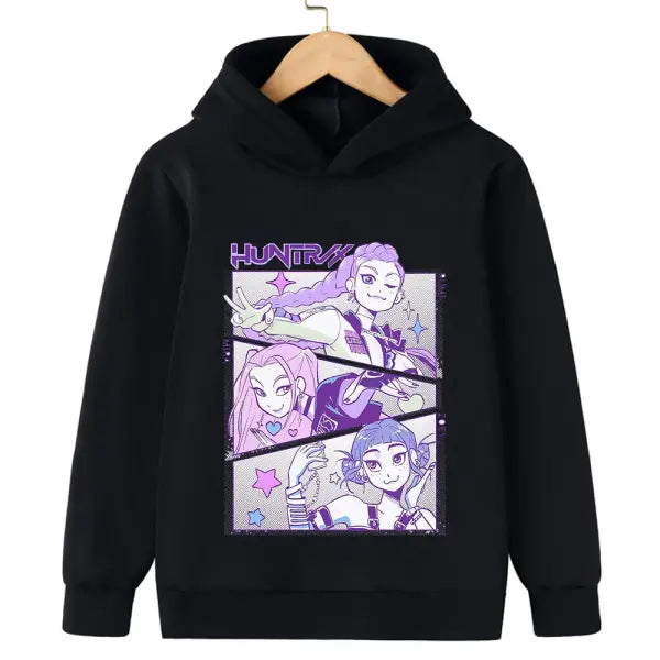 K-Pop Demon Hunter Hoodie – Warm Cartoon Sweatshirt for Boys & Girls Korean Wave Casual Top - 21 / 100 cm