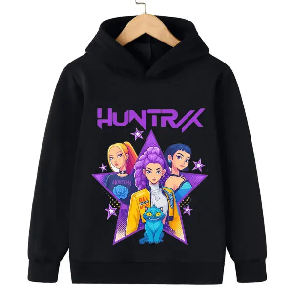 K-Pop Demon Hunter Hoodie – Warm Cartoon Sweatshirt for Boys & Girls Korean Wave Casual Top - 3 / 120 cm