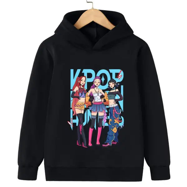 K-Pop Demon Hunter Hoodie – Warm Cartoon Sweatshirt for Boys & Girls Korean Wave Casual Top - 10 / 120 cm