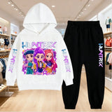2025 KPop Demon Hunters Kids Hoodie Set Boys Teen Girls Hoody Sweatshirts With Pants Tracksuit Children’s Autumn
