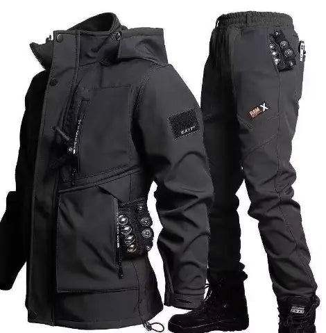 Velvet training motorcycle jacket for cold weather protection - H 9968 Black / 180