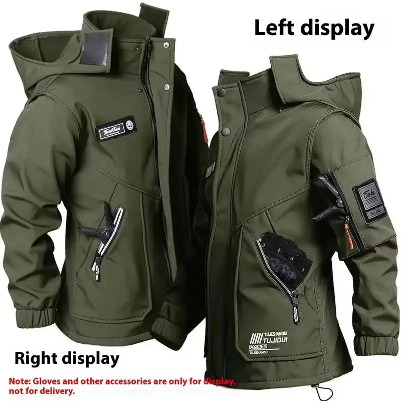Velvet training motorcycle jacket for cold weather protection
