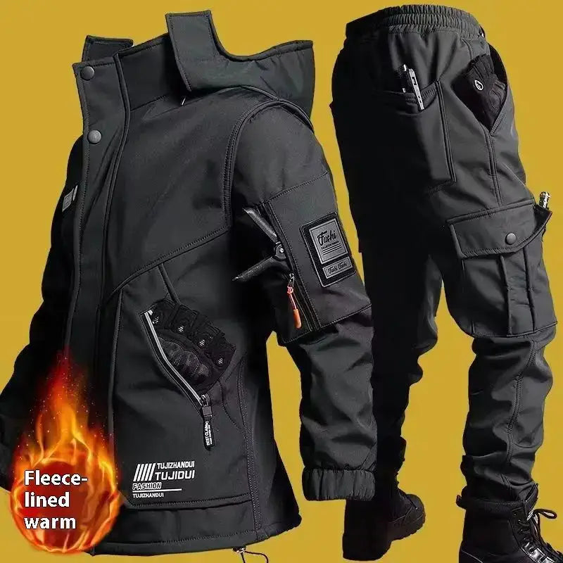 Velvet training motorcycle jacket for cold weather protection